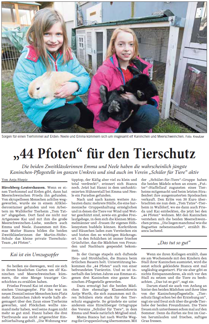Zeitungsbericht SfT Hirschberg