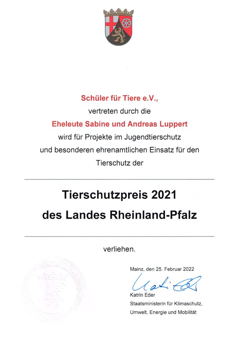 Urkunde TSP 2021